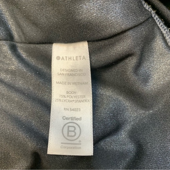 Athleta Elation Ultra High Rise Tight Leggings Black Shimmer Holographic XS - Picture 8 of 10